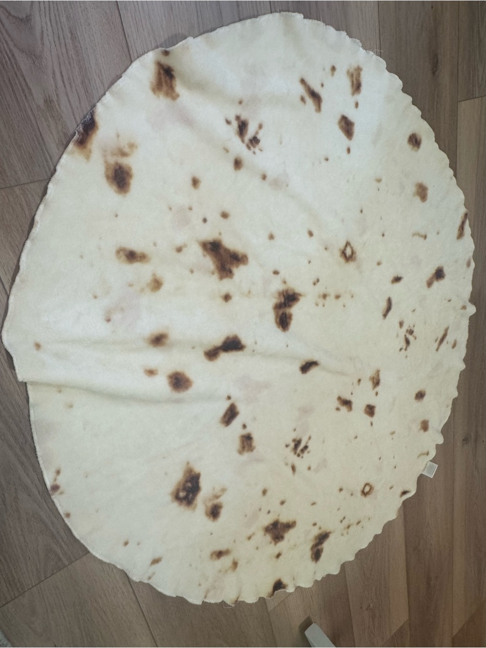 Amazon Cream and Brown Round Tortilla Print Throw Blanket